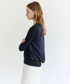 BEIGE, / ベイジ, ニット・セーター | CHLOR / ウールシルクツイルドッキングVネックニット