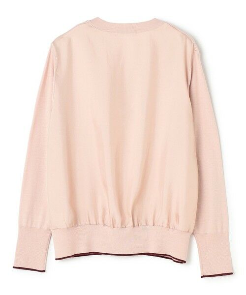 BEIGE, / ベイジ, ニット・セーター | CHLOR / ウールシルクツイルドッキングVネックニット | 詳細8