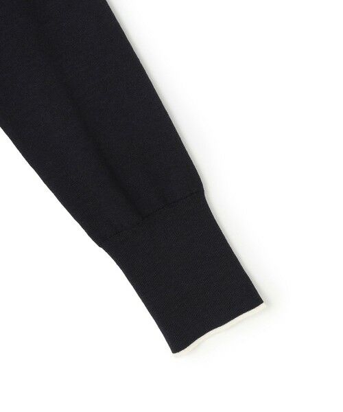 BEIGE, / ベイジ, ニット・セーター | CHLOR / ウールシルクツイルドッキングVネックニット | 詳細14