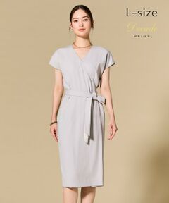 BEIGE, / ベイジ, ロング・マキシ丈ワンピース | 【Lsize・セットアップ対応】CINDY / ラップドレス