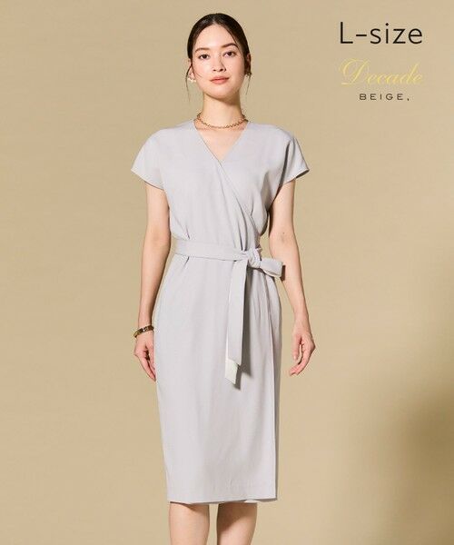 BEIGE, / ベイジ, ロング・マキシ丈ワンピース | 【Lsize・セットアップ対応】CINDY / ラップドレス（L.Gray）