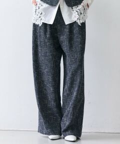 BEIGE, / ベイジ, その他パンツ | TRIPHANE / ハイウエストツイードタックパンツ