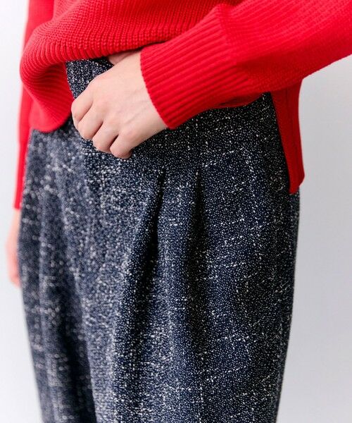 BEIGE, / ベイジ, その他パンツ | TRIPHANE / ハイウエストツイードタックパンツ | 詳細1