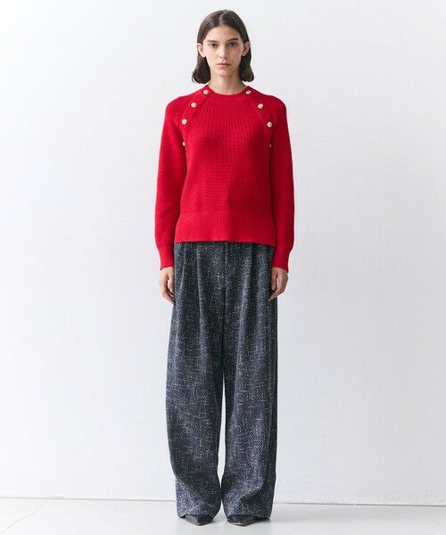 BEIGE, / ベイジ, その他パンツ | TRIPHANE / ハイウエストツイードタックパンツ | 詳細3