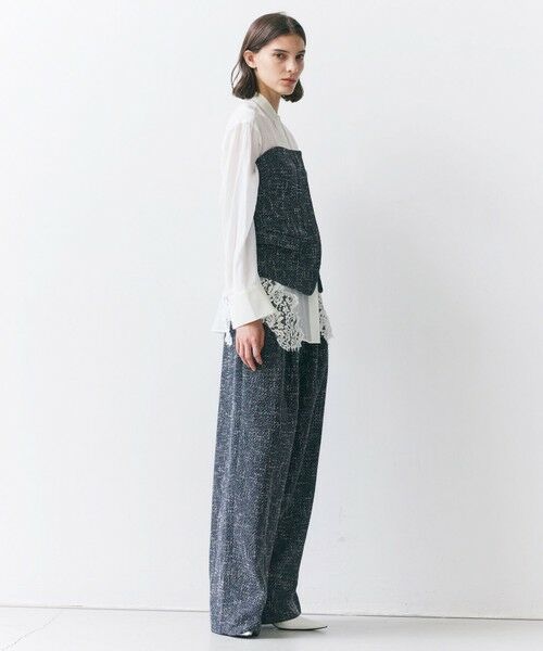 BEIGE, / ベイジ, その他パンツ | TRIPHANE / ハイウエストツイードタックパンツ | 詳細4