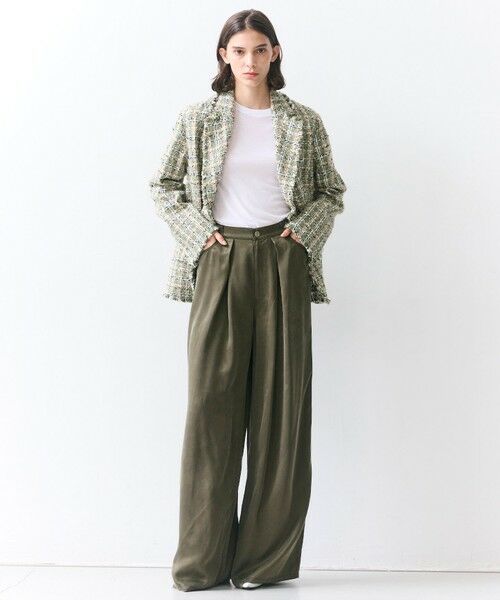 BEIGE, / ベイジ, その他パンツ | FRANKLIN / ドレープタックワイドパンツ | 詳細3