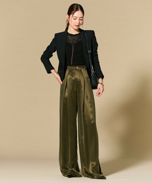 BEIGE, / ベイジ, その他パンツ | FRANKLIN / ドレープタックワイドパンツ | 詳細8