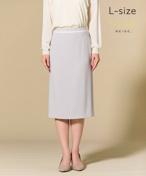 BEIGE, / ベイジ, ミニ・ひざ丈スカート | 【L-size・セットアップ対応】CINDY / タイトスカート（L.Gray × White）