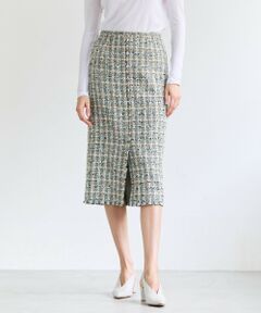 BEIGE, / ベイジ, ミニ・ひざ丈スカート | BERYL / ファンシーツイード Iラインスカート