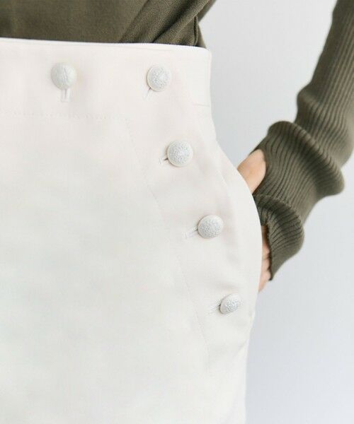 BEIGE, / ベイジ, ミニ・ひざ丈スカート | LAZUL / マリンボタンIラインスカート | 詳細3