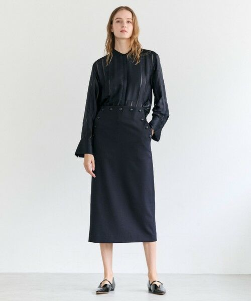 BEIGE, / ベイジ, ミニ・ひざ丈スカート | LAZUL / マリンボタンIラインスカート | 詳細6