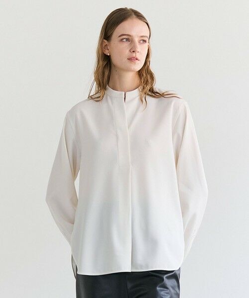 BEIGE, / ベイジ, シャツ・ブラウス | 【セットアップ対応】SPHENE / スタンドカラープルオーバーブラウス（Ecru）