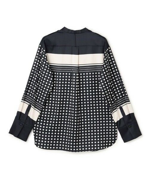 BEIGE, / ベイジ, シャツ・ブラウス | GADE / モノトーンドット柄バンドカラーブラウス | 詳細6