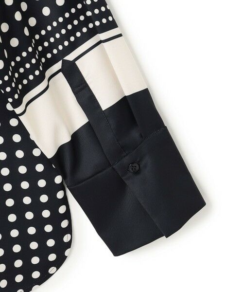 BEIGE, / ベイジ, シャツ・ブラウス | GADE / モノトーンドット柄バンドカラーブラウス | 詳細8