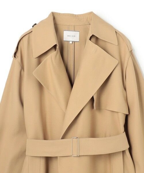 BEIGE, / ベイジ, その他アウター | VESZELYITE / ラップショートトレンチコート | 詳細6