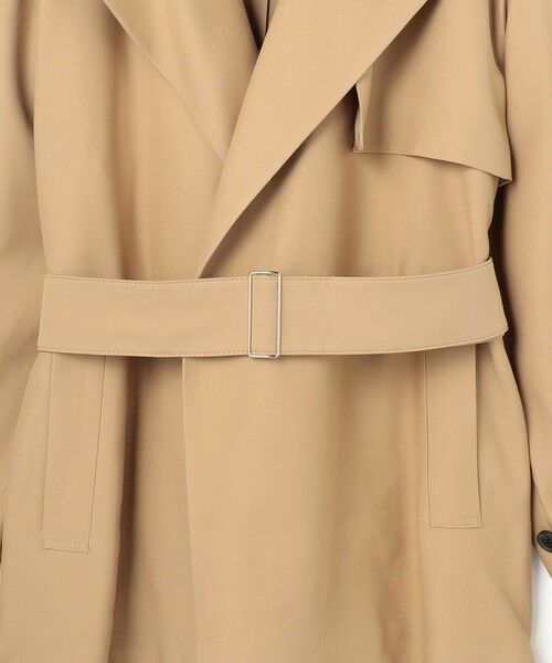 BEIGE, / ベイジ, その他アウター | VESZELYITE / ラップショートトレンチコート | 詳細8