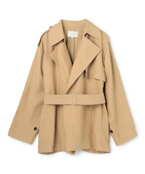 BEIGE, / ベイジ, その他アウター | VESZELYITE / ラップショートトレンチコート | 詳細4