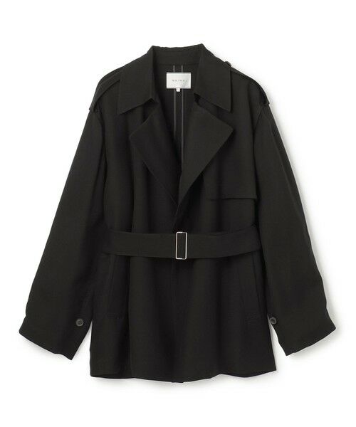 BEIGE, / ベイジ, その他アウター | VESZELYITE / ラップショートトレンチコート | 詳細22