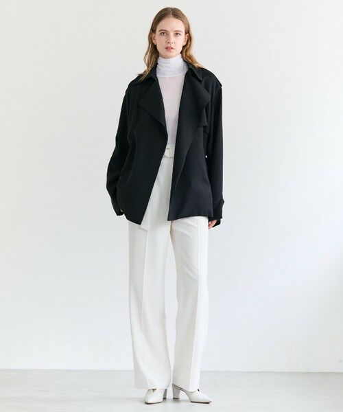 BEIGE, / ベイジ, その他アウター | VESZELYITE / ラップショートトレンチコート | 詳細18