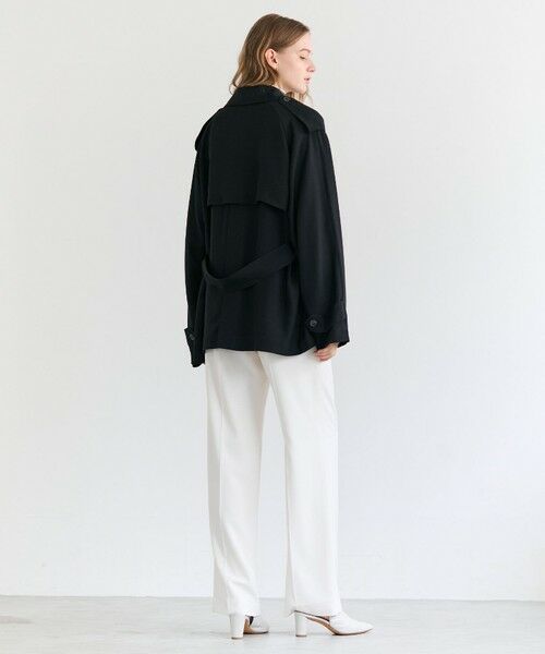 BEIGE, / ベイジ, その他アウター | VESZELYITE / ラップショートトレンチコート | 詳細19