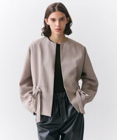 BEIGE, / ベイジ, その他アウター | PORDIC / ドロスト付きノーカラージャケット