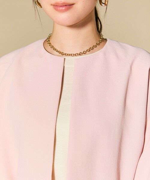 BEIGE, / ベイジ, その他アウター | PORDIC / ドロスト付きノーカラージャケット | 詳細1