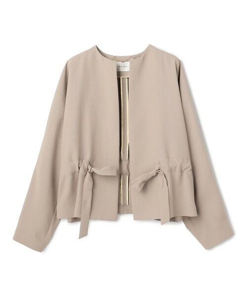 BEIGE, / ベイジ, その他アウター | PORDIC / ドロスト付きノーカラージャケット | 詳細7