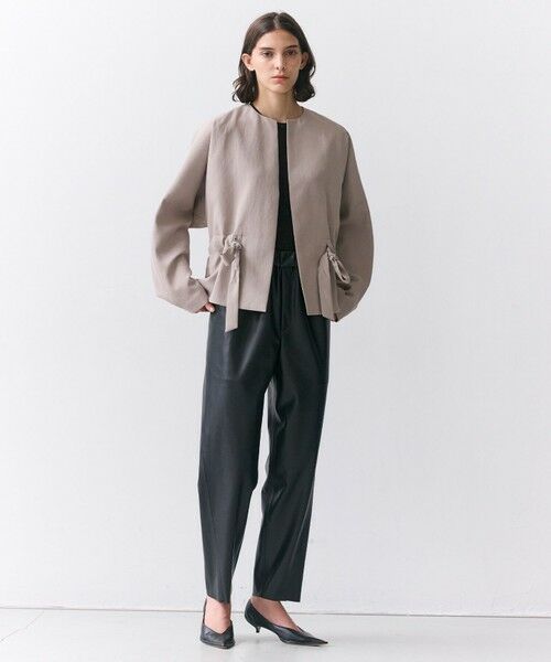 BEIGE, / ベイジ, その他アウター | PORDIC / ドロスト付きノーカラージャケット | 詳細6