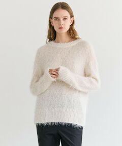 BEIGE, / ベイジ, ニット・セーター | WERNER / ファンシーヤーンヘアリーニットプルオーバー