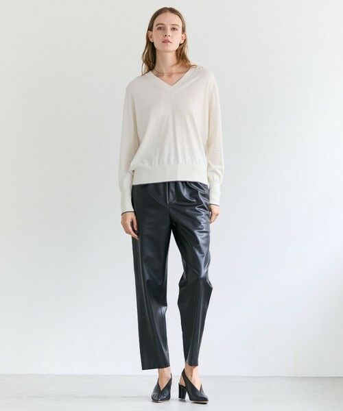 BEIGE, / ベイジ, その他パンツ | HYAL / フェイクレザーカービーラインイージーパンツ | 詳細7