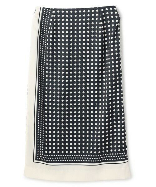 BEIGE, / ベイジ, ミニ・ひざ丈スカート | GADE / モノトーンドット柄ラップ風スカート | 詳細10