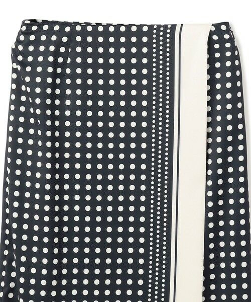 BEIGE, / ベイジ, ミニ・ひざ丈スカート | GADE / モノトーンドット柄ラップ風スカート | 詳細5