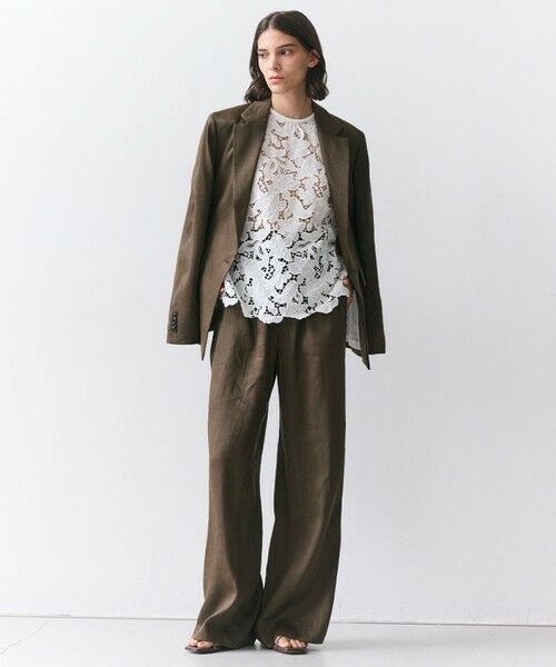 BEIGE, / ベイジ, テーラードジャケット | MICA / リネンブレンドテーラードジャケット | 詳細18