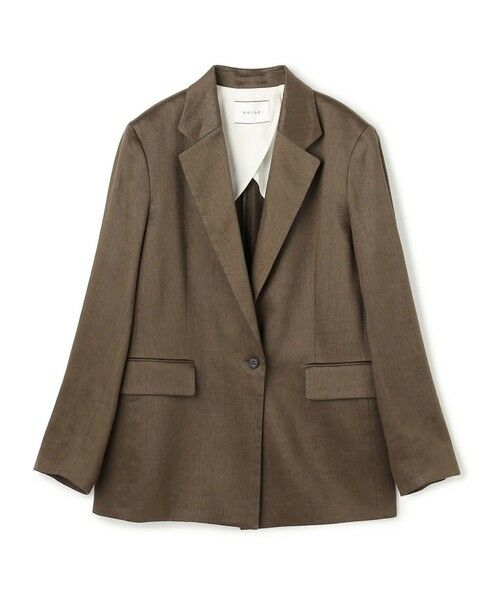 BEIGE, / ベイジ, テーラードジャケット | MICA / リネンブレンドテーラードジャケット | 詳細19
