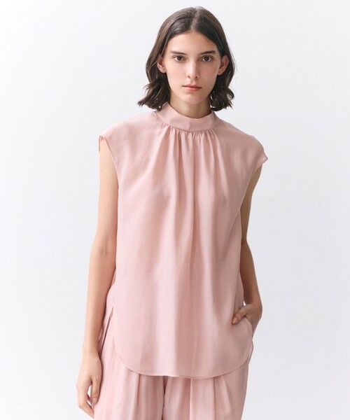 BEIGE, / ベイジ, シャツ・ブラウス | SERAPHIN / ライトシアー ハイネックブラウス（Nude）