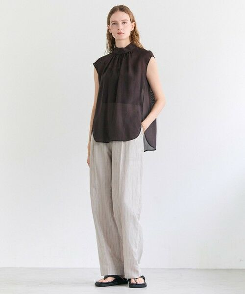 BEIGE, / ベイジ, シャツ・ブラウス | SERAPHIN / ライトシアー ハイネックブラウス | 詳細8