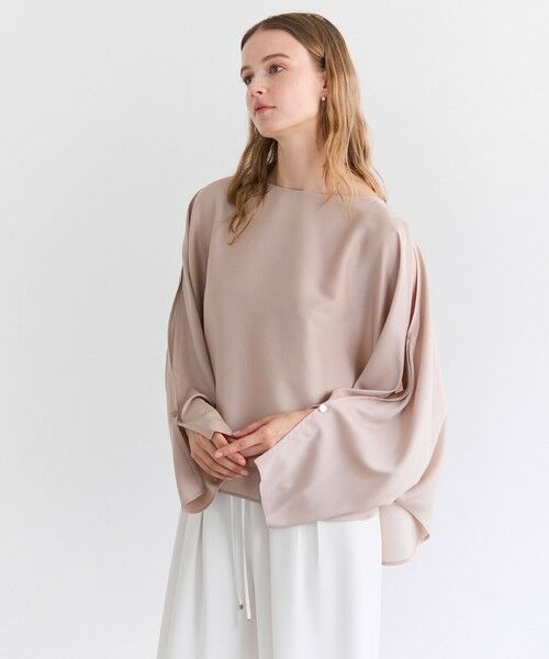 BEIGE, / ベイジ, シャツ・ブラウス | PERIDOT / 2WAYスリーブ ドレープブラウス | 詳細5