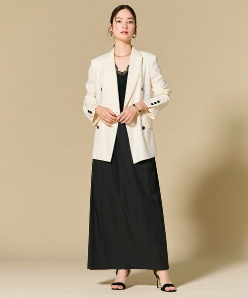 BEIGE, / ベイジ, テーラードジャケット | 【L-size】CAROLE / リネンライク ダブルジャケット | 詳細3