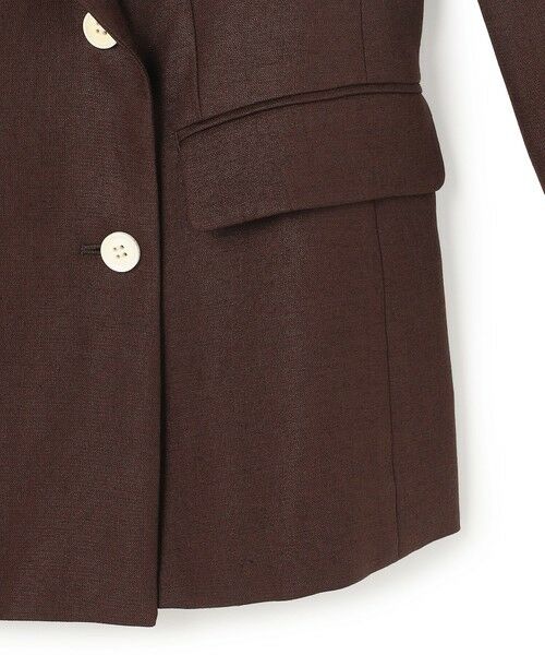 BEIGE, / ベイジ, テーラードジャケット | 【L-size】CAROLE / リネンライク ダブルジャケット | 詳細17