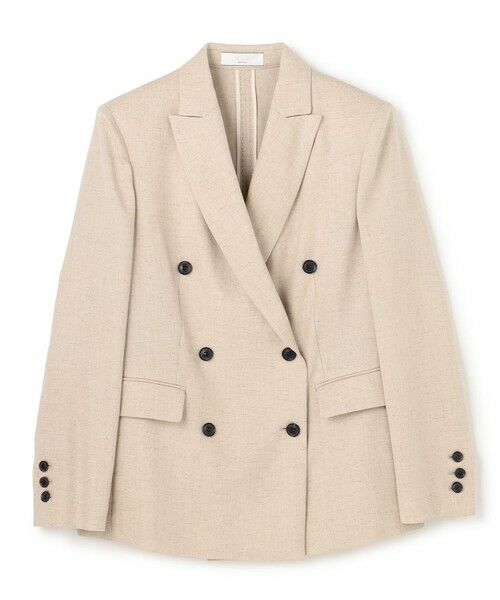 BEIGE, / ベイジ, テーラードジャケット | CAROLE / リネンライク ダブルジャケット | 詳細20