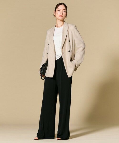 BEIGE, / ベイジ, テーラードジャケット | CAROLE / リネンライク ダブルジャケット | 詳細17