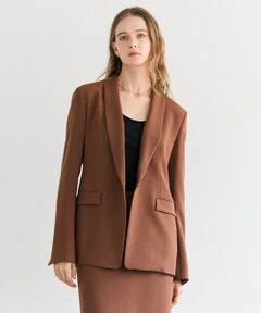 BEIGE, / ベイジ, テーラードジャケット | 【VERY NaVY掲載】GYPSUM / シルキータッチ ショールカラージャケット