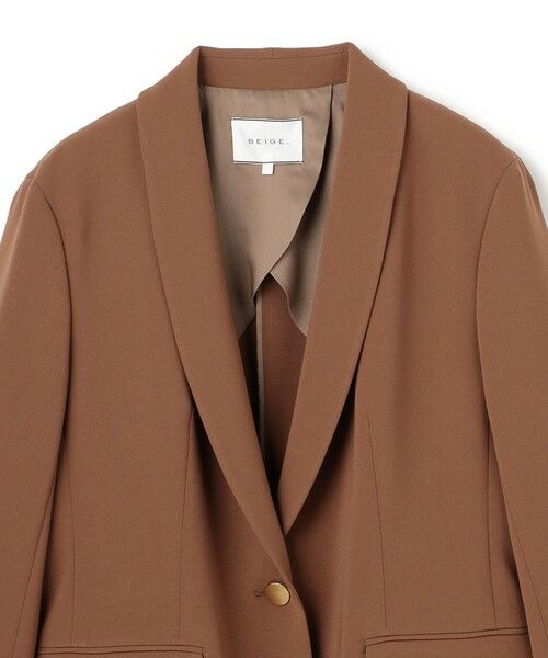 BEIGE, / ベイジ, テーラードジャケット | 【VERY NaVY掲載】GYPSUM / シルキータッチ ショールカラージャケット | 詳細9