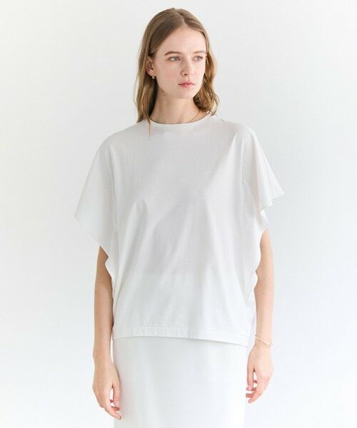 BEIGE, / ベイジ, カットソー | DIOP / スビンコットン ドレープTシャツ（Ecru）