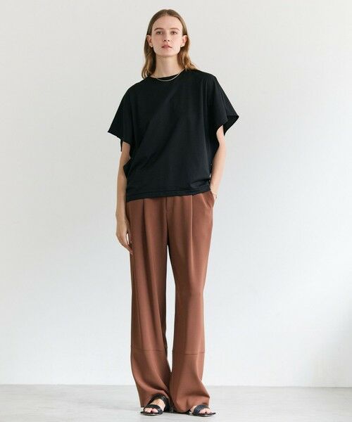 BEIGE, / ベイジ, カットソー | DIOP / スビンコットン ドレープTシャツ | 詳細6