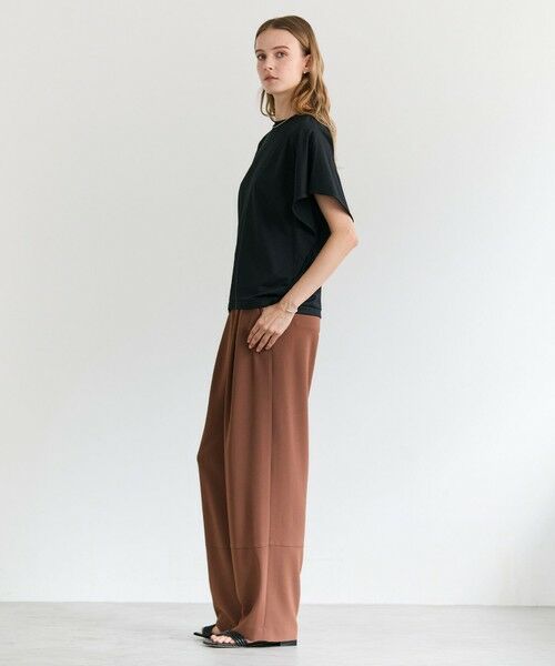 BEIGE, / ベイジ, カットソー | DIOP / スビンコットン ドレープTシャツ | 詳細7