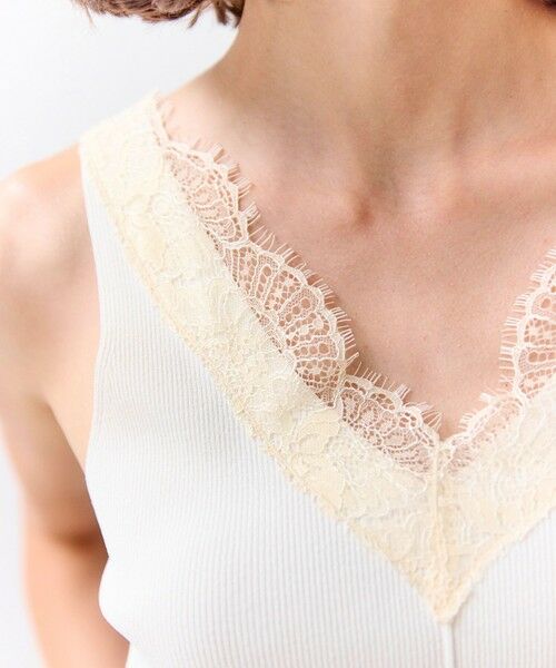 BEIGE, / ベイジ, ニット・セーター | 【VERY NaVY掲載】RUBY / レーストリム リブタンクトップ | 詳細1