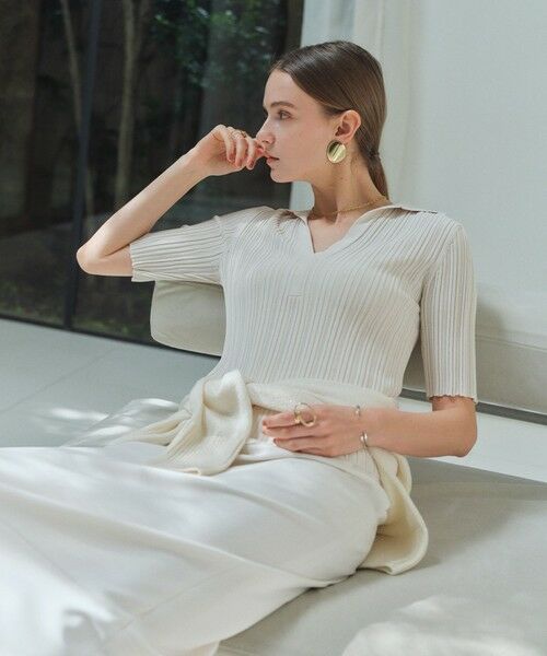 BEIGE, / ベイジ, ニット・セーター | LABRADO / ランダムリブ スキッパーニット | 詳細2