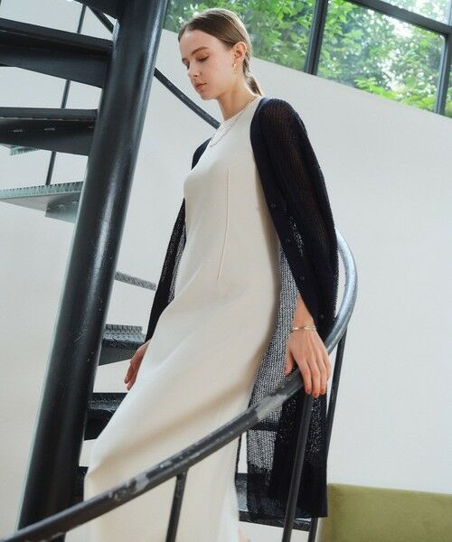 BEIGE, / ベイジ, ロング・マキシ丈ワンピース | LABRADO / ダーツニット ロングワンピース | 詳細1