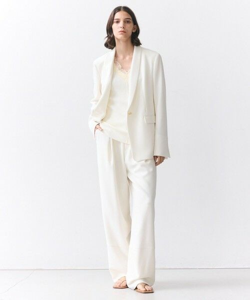 BEIGE, / ベイジ, その他パンツ | GYPSUM / シルキータッチ セミワイドタックパンツ | 詳細4